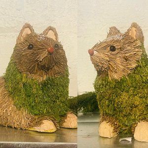Sullivans Set of 2 Frosted Mossy Fox 10"H & 7.5"H Green